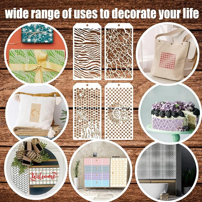 Texture Stencils for Painting, Nature Inspired Patterns - Image 5