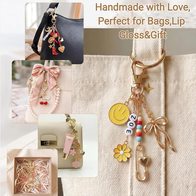 NewOasis 768Pcs Lip Gloss Keychain Making Kit, Jewelry Making Kit - Image 5
