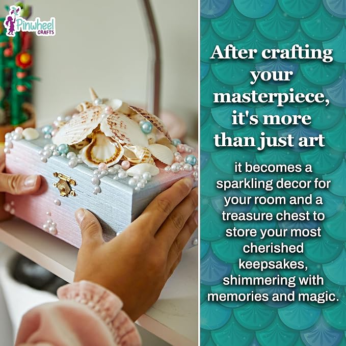 Pinwheel Crafts Mermaid DIY Jewelry Box Kit - Image 6