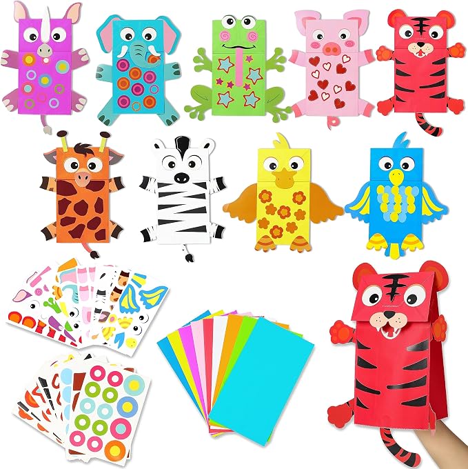 WATINC 9Pack Hand Puppet Art Craft by WATINC