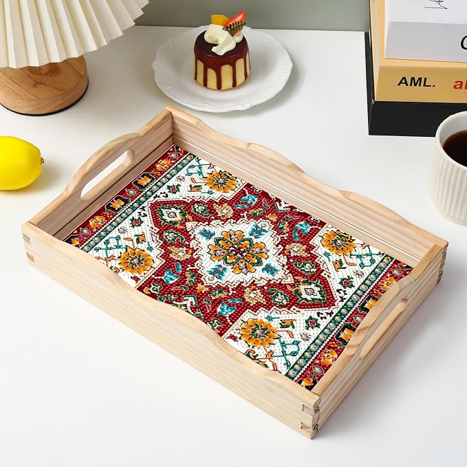 EWJRNSF Diamond Art Kits for Adults Wooden Serving Trays - Image 7