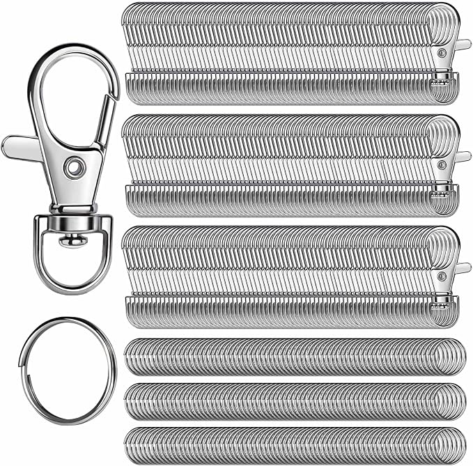 LEOBRO 480PCS Lobster Claw Clasps and Key Rings, Keychain Making Kit by LEOBRO