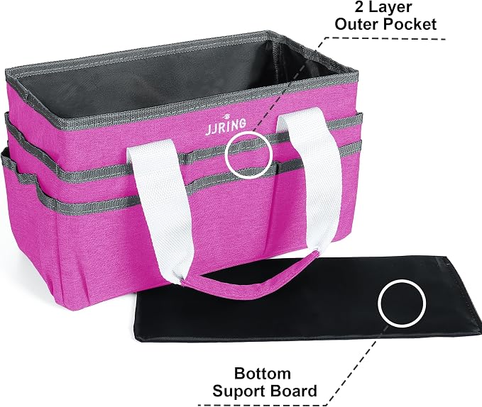 JJRING Craft Organizer Tote Bag, Art Storage Caddy - Image 4