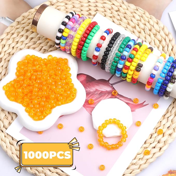 Plastic Pony Beads, for Bracelet, Hair Braiding, Friendship Bracelets, Jewelry - Image 3