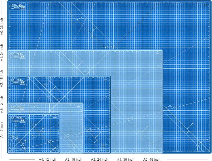 Elan Cutting Mat A4 Blue, Self Healing Cutting Mat 9x12 Inch, 5-Ply Craft Board - Image 5