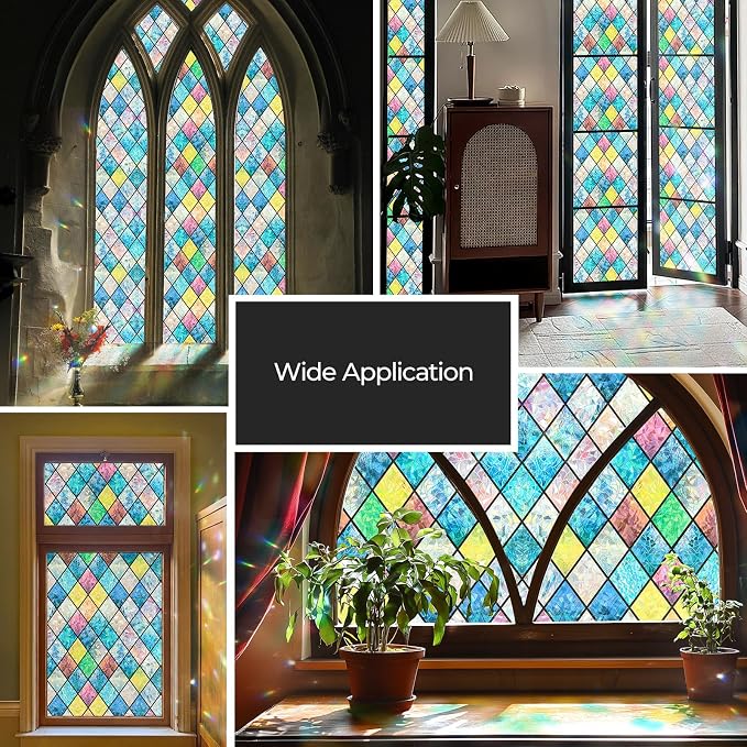 ADD.HERES Window Privacy Film, Stained Glass Decorative Static Cling, Removable - Image 8