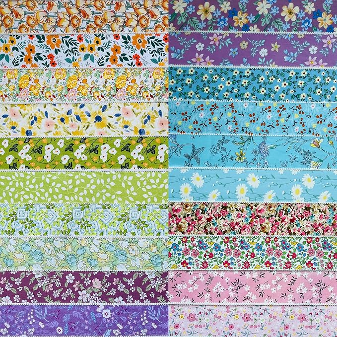 40 Strip Jelly Roll Fabric Strips - Image 4