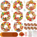 Hollowfly 48 Sets Christmas Wreath Craft Kits DIY Gingerbread Man Wreath by Hollowfly
