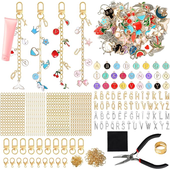 SUTROMA 501pcs Lip Gloss Keychain Making Kit by Unknown