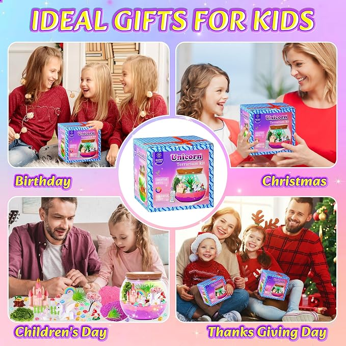 Gifmore Unicorn Light Up Terrarium Kit - Image 6