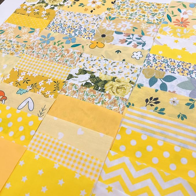 Cotton Fabric DIY Making Supplies Quilting Patchwork Fabric Fat Quarter Bundles by Antetek