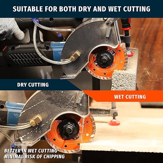 4.5 Inch Diamond Turbo Saw Blade for Stone, Marble, Granite, Concrete, Brick, High-Performance Cutting (2-Pack)