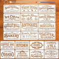 20pcs Farm Stencils for Painting Stencils for Crafts Reusable | Rustic by Unknown