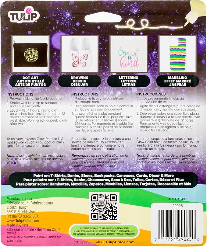 TULIP Dimensional Glow Fabric Paint - Image 3