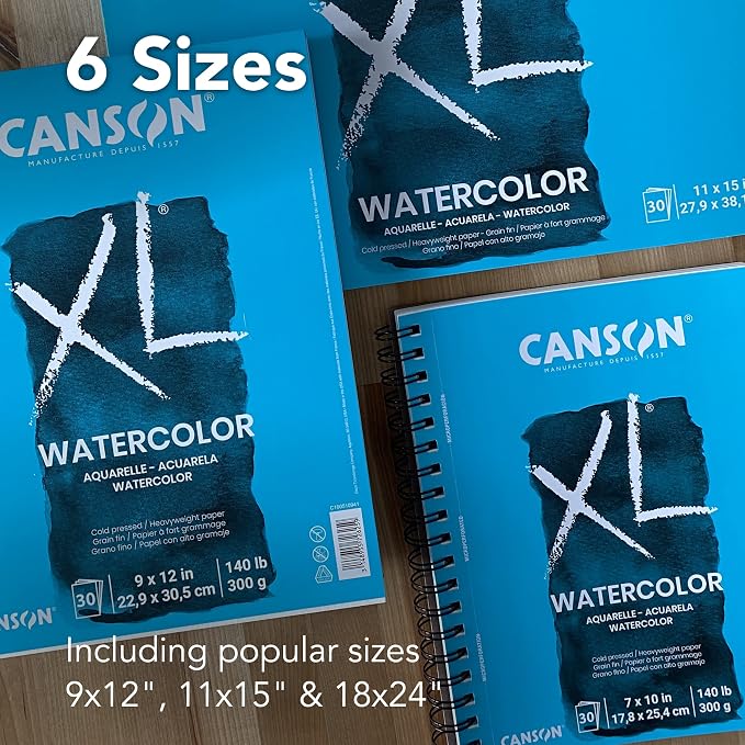 Canson XL Series Watercolor Textured Paper Pad - Image 4