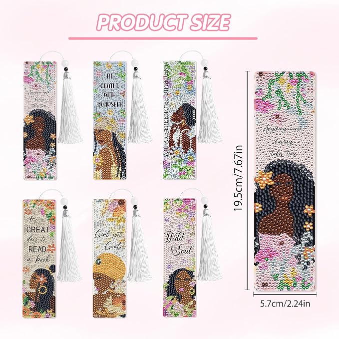 Diamond Art Bookmarks for Women, DIY Book Marks Making Kits for Reading - Image 3