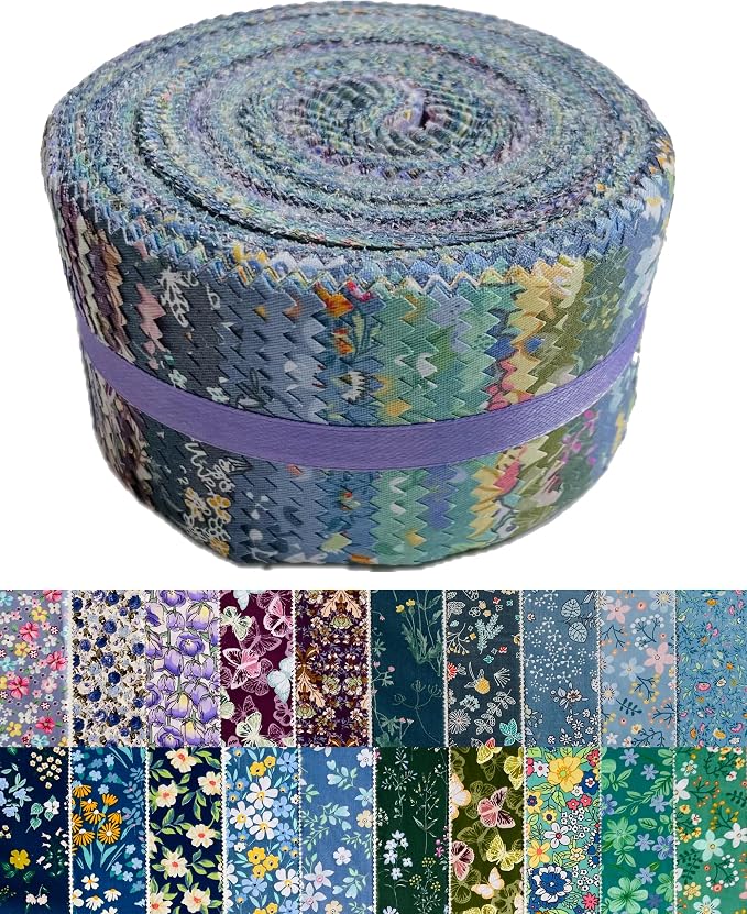 40 Strip Jelly Roll Fabric Strips - Image 3