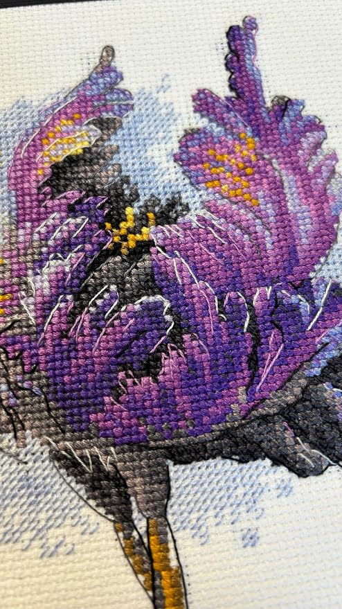 RIOLIS - Crowned Crane 2212, Cross Stitch Kits 7" x9½, Cross Stitch Kits - Image 5