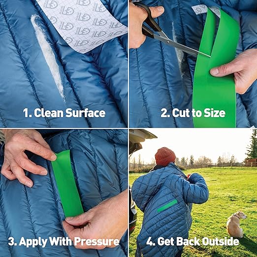 GEAR AID Tenacious Tape 3”x20” Fabric and Vinyl Gear Repair Tape, Quickly Fix Holes and Rips in Puffy Jackets, Rain and Snow Gear, Tents, Sleeping Bag and More, Coyote, 2 Pack
