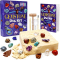 DANCING BEAR Gem stone Dig Kit, Excavate 16 Real Gems & Crystals including by DancingBear