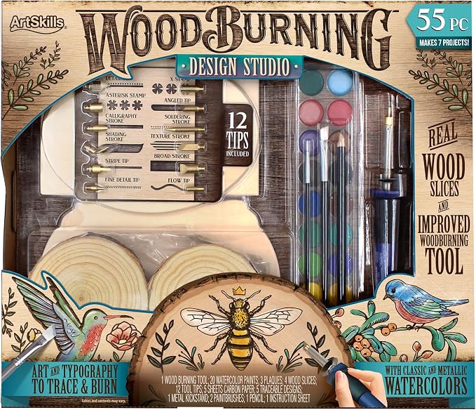 ArtSkills Wood Burning Tool Kit – 55 Piece Complete Woodburning Arts and Crafts by ArtSkills