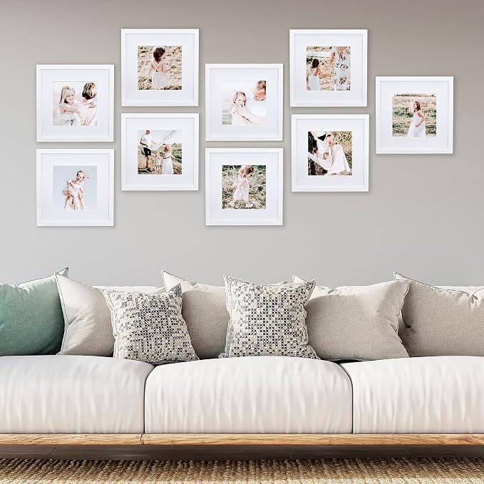 Sheffield Home 9 Piece Gallery Wall Frame Set, 12x12 Inch - Image 6
