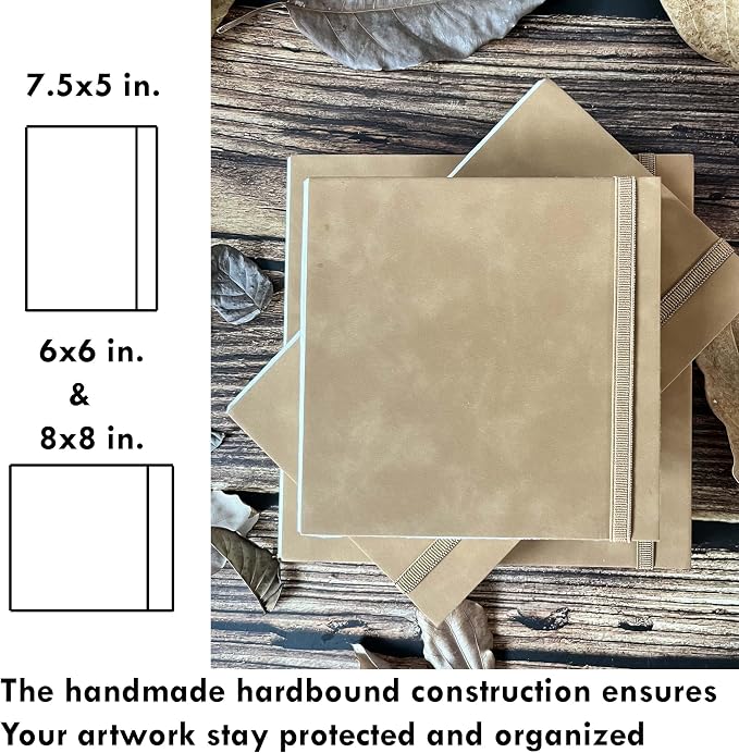 tumuarta Deckle Edge Paper Sketchbook, 92 LB, 150 GSM, 80 Sheets Mixed Media - Image 6
