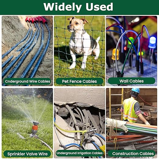 Underground Wire Locator, Up to 3 Feet Deep and 1,640 Feet Long, Wire Detector with Headset and Battery, Underground Wire Breaker Locator for Pet Fence, Underground Irrigation and Power Line
