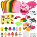 WATINC 12Pcs Hand Puppet Making Kit, Art Craft Felt Sock Puppet Toys, Creative by WATINC
