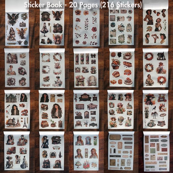 Vintage Scrapbook Stickers and Ephemera Pack – Pre Cut Design Scrapbooking - Image 4