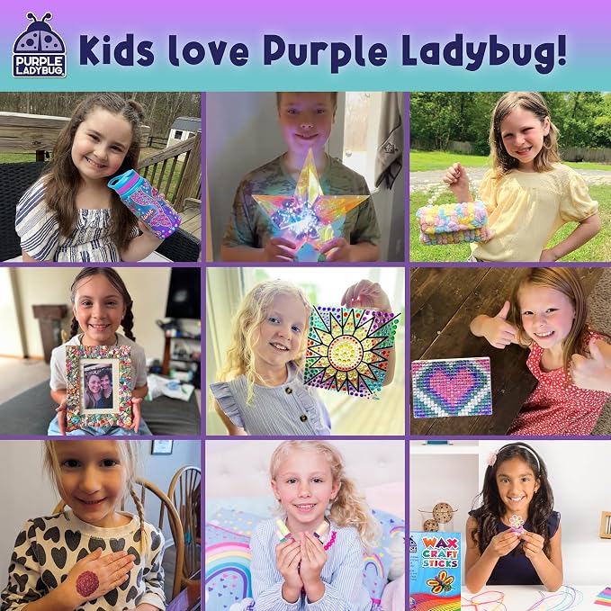 PURPLE LADYBUG DIY Mosaic Photo Frame Crafts - Image 10