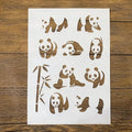 TIAMECH A4 Reusable Cute Panda Stencil by TIAMECH