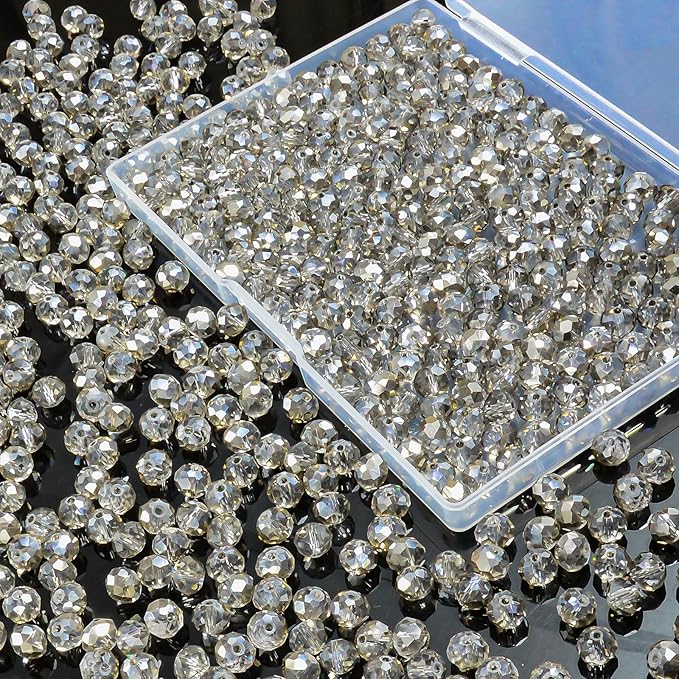 460Pcs 8mm Crystal Glass Beads for Jewelry Making Beads for Bracelets Necklace by Laopottbeads