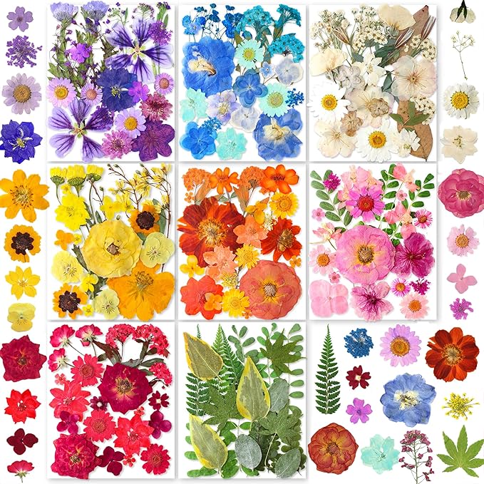 269PCS Dried Pressed Flowers for Resin Craft by YouthBro