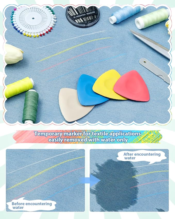 FIVEIZERO 4Pcs Tailors Chalk, Triangle Sewing Chalk - Image 4