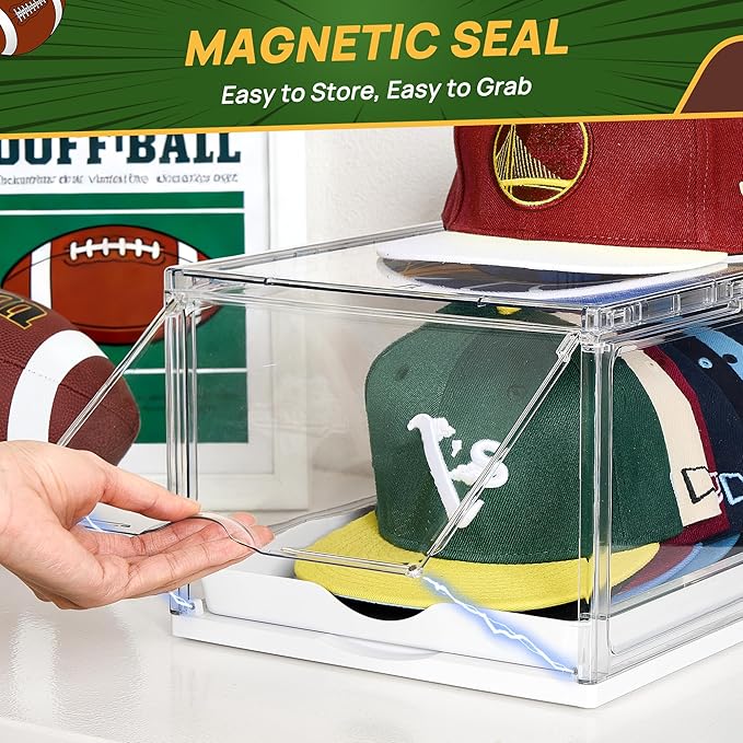 Vtopmart 1 Pack Hat Organizer for Baseball Caps, Large Cap Storage - Image 3