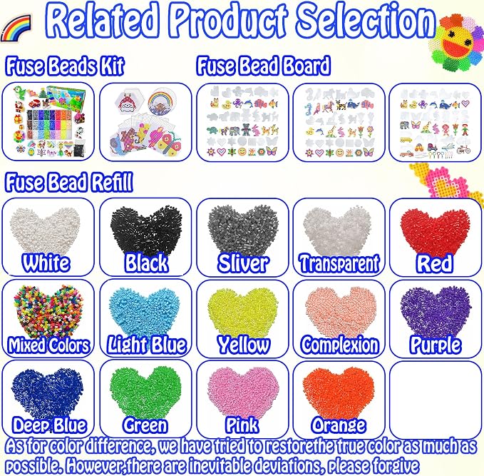 3000Pcs Beads Fuse Beads - 5mm Black Melting Beads - Image 2