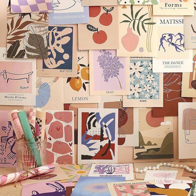 emmoolife 300 Sheets Aesthetic Scrapbook Paper, Retro Boho Pastel Wall Collage - Image 7