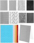 FIVEIZERO 8 Pcs Vintage Embossing Folders by FIVEIZERO