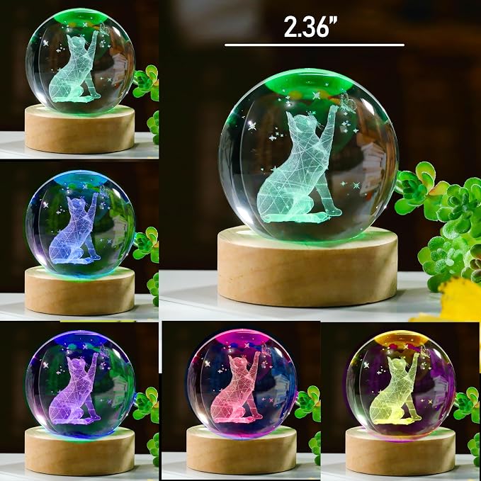 3D Cat Crystals Ball - Image 3