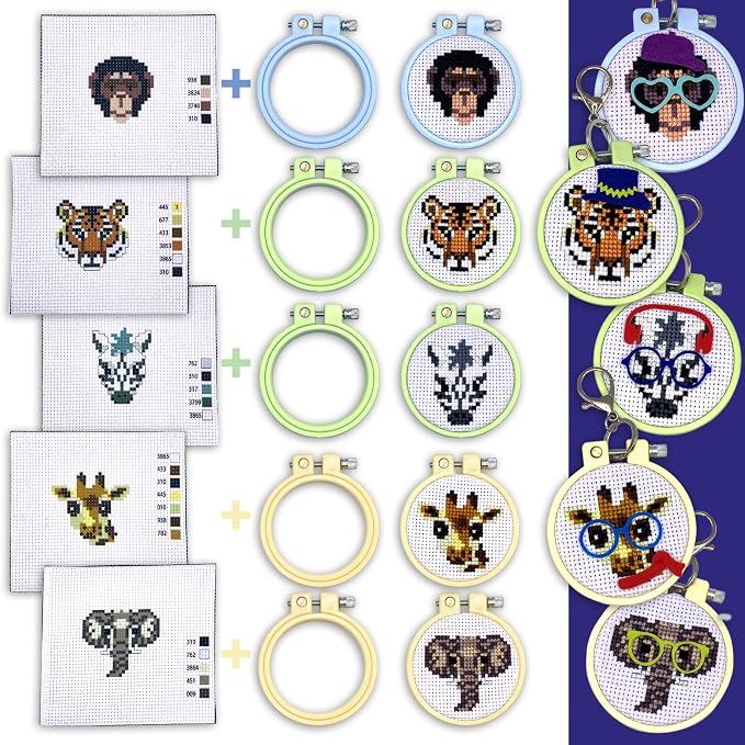 Safari Animals Cross Stitch Kits - Image 4