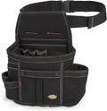 Dickies 8-Pocket Tool Belt/Utility Pouch, Adjustable 2-Inch Belt, Durable Canvas Construction, Puncture-Resistant Liner, Black