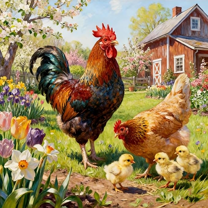 KYOQFVN Farm Counted Cross Stitch Kits by KYOQFVN