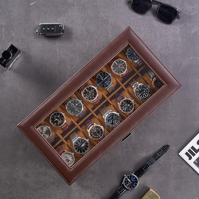 ProCase Watch Box, 14 Slot Mens Watch Case - Image 6