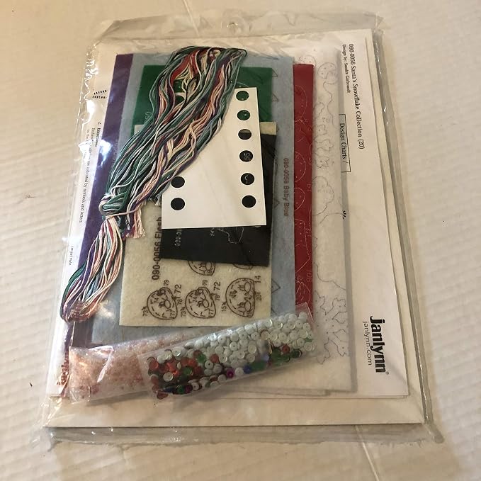 Janlynn Corp. Counted Cross Stitch Kit, Santa's Snowflake Ornament Collection - Image 2