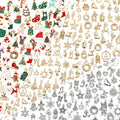 SANNIX 350Pcs Christmas Charms, Xmas Enamel Charms Mixed Bulk Antique Gold by SANNIX