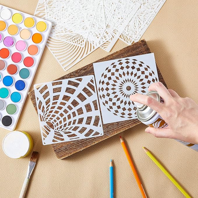 Tinlade 36 Pack Geometric Painting Stencils Set, Reusable Mandala Templates - Image 3