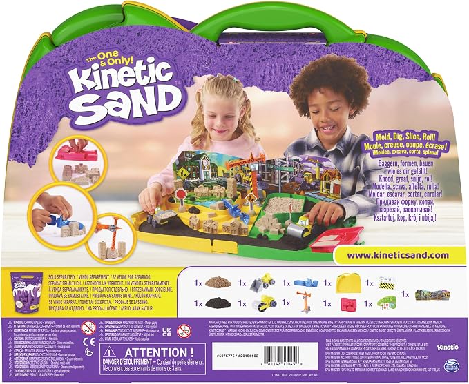 Kinetic Sand Construction Zone, Moldable Play Sand Sensory Toys, Ages 3+ - Image 9