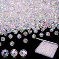 BONNY BOXX 500pcs 8mm Acrylic Faceted Round Crystal Beads Transparent AB Loose by BONNY+BOXX