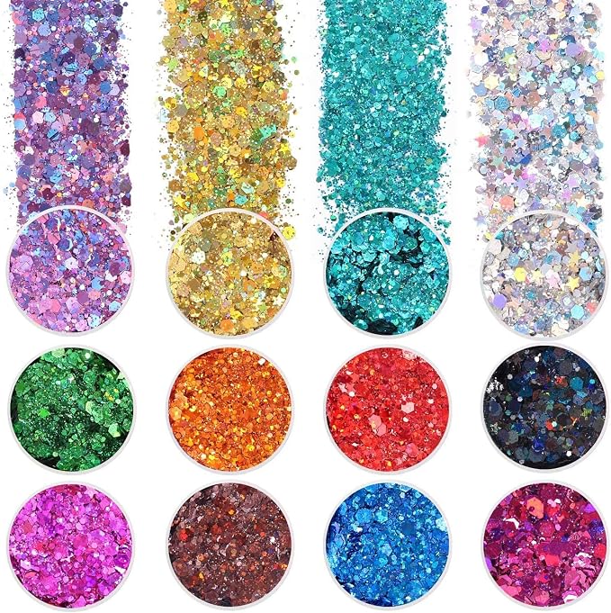 Holographic Chunky Glitter, Licool Craft Glitter by LICOOL+GLITTER